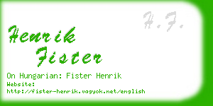 henrik fister business card